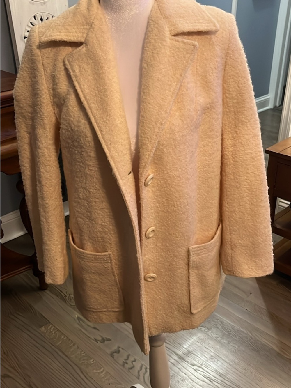Womens Cream Teddy Coat - Unbranded